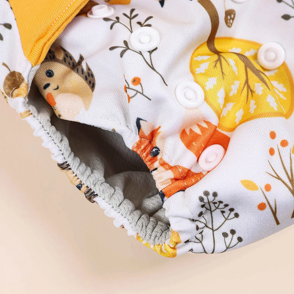 Pcoket-PAÑALES impermeables a juego para bebé, gris de 8 piezas de malla pañales de tela e insertos de microfibra de 8 piezas, novedad - imagen 3