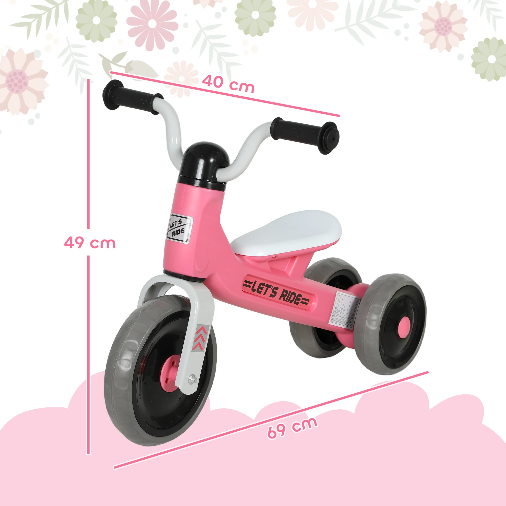 AIYAPLAY Bicicleta sin Pedales para Niños de 12 a 36 Meses, Bicicleta de Equilibrio con Ruedas Silenciosas y Resistentes a Pinchazos, Manillares con Giro Limitado a 60°, Verde - imagen 4