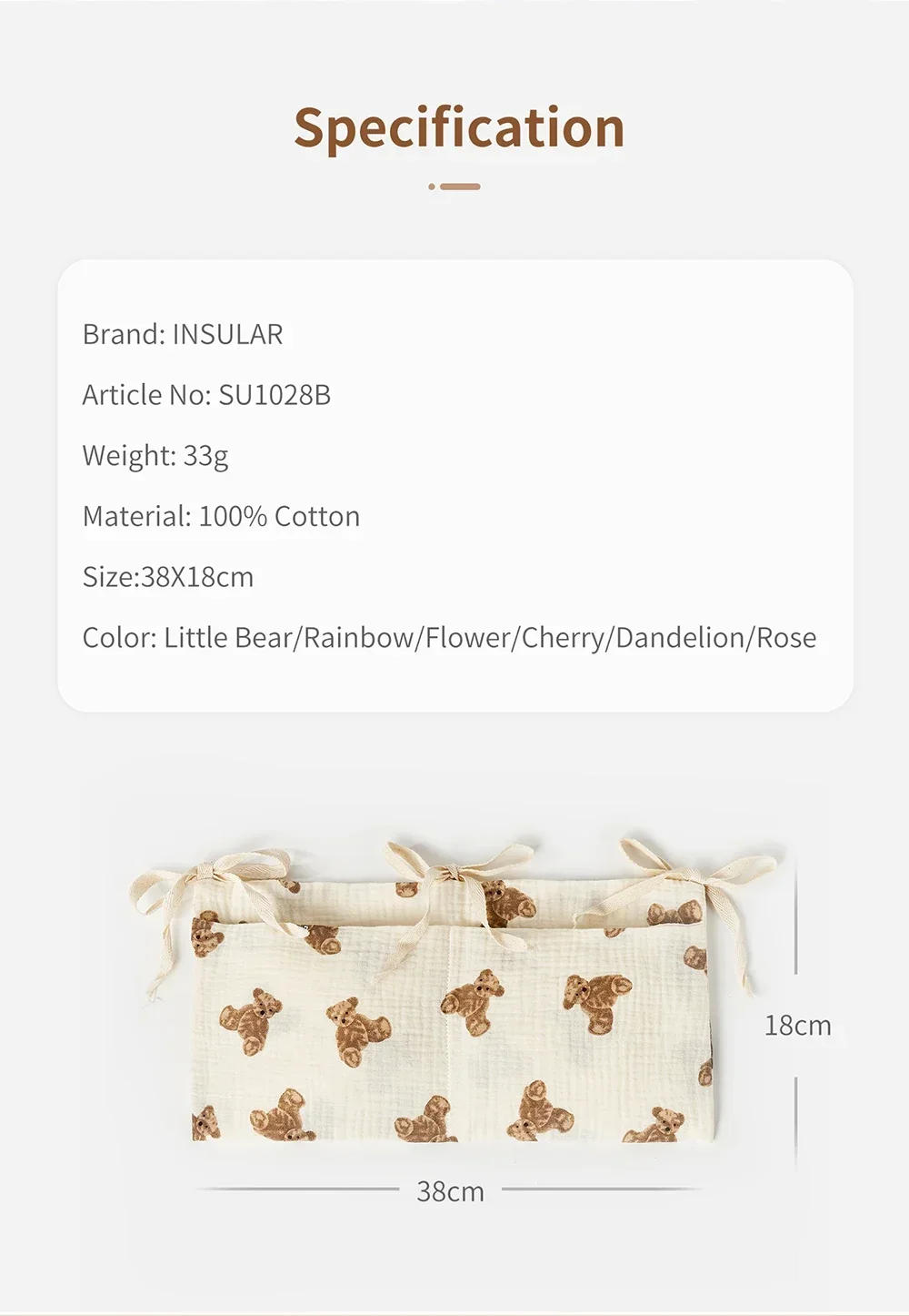 Organizador de cuna portátil – Bolsa multifuncional para recién nacido - imagen 2