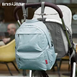 Bolsa de pañales, mochila ligera informal a la moda, bolso multifuncional para madre, gran capacidad, tesoro, mamá, toma al bebé, impermeable