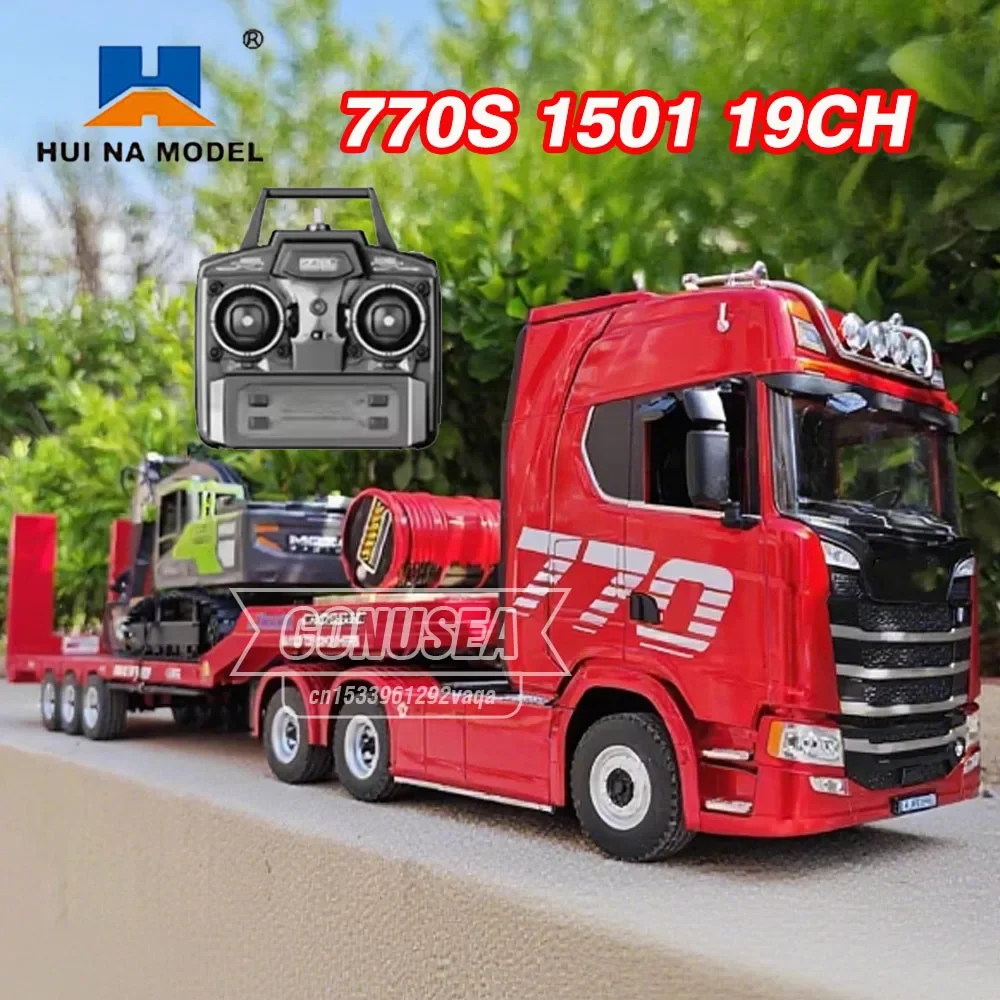 Huina 770S Tractor radiocontrol con remolque, luces y sonido - imagen 3