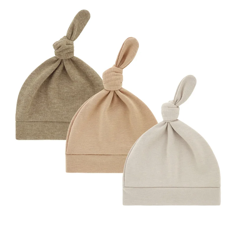 Gorro de algodón suave para recién nacido unisex - imagen 4