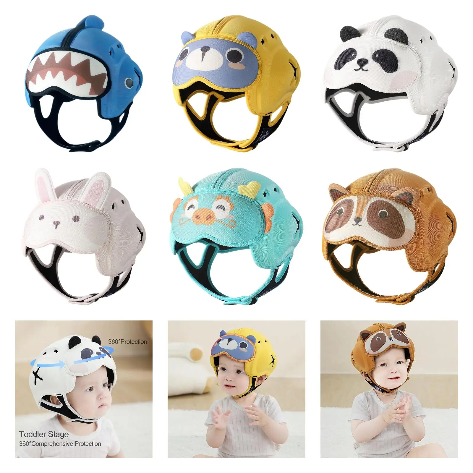 Gorro para casco de bebé, transpirable, suave, cómodo, anticolisión, Protector anticaída, casco infantil para niños y niñas - imagen 4