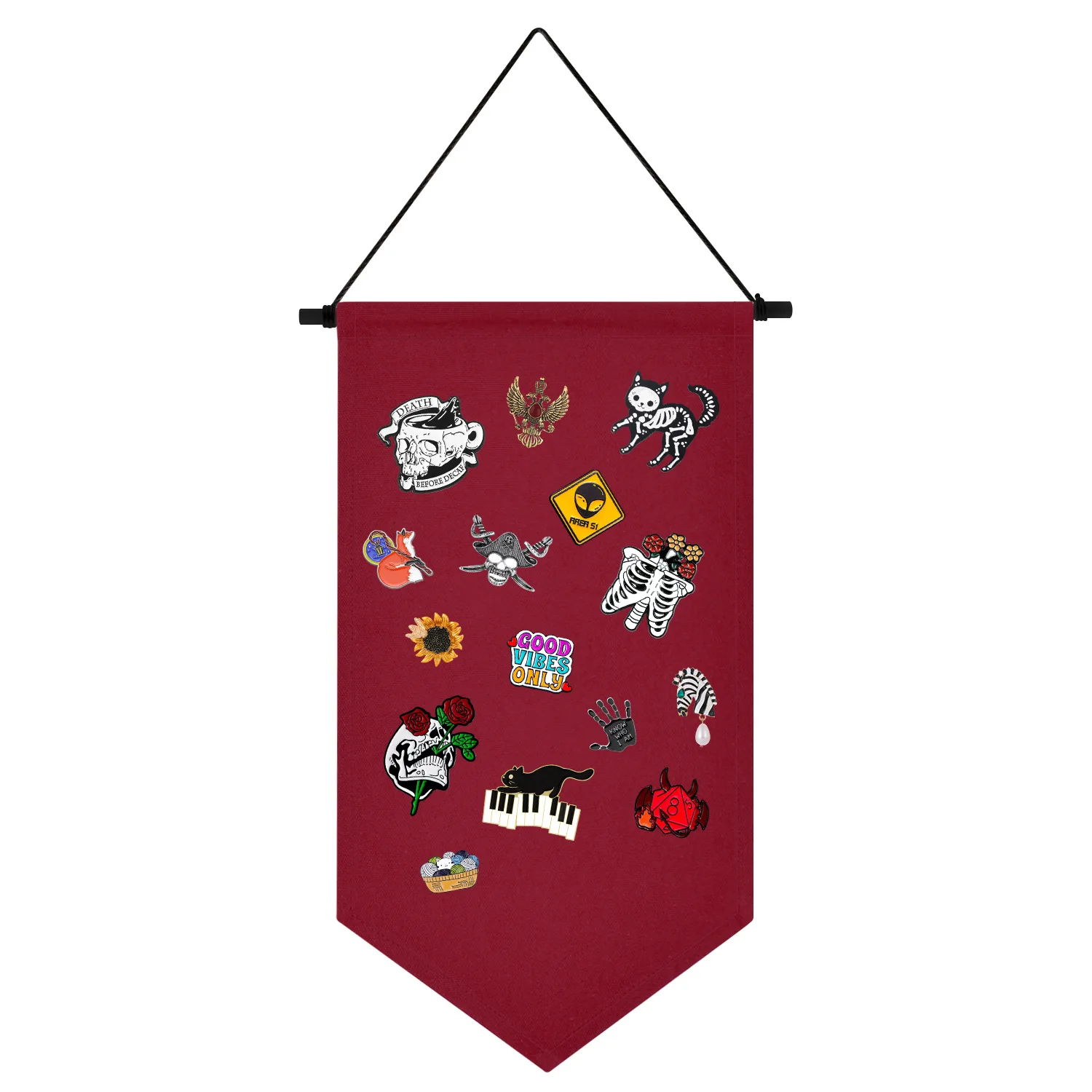 Paño de almacenamiento de insignias, tablero de colección, broche, medalla, exhibición, colgante, almacenamiento Ins colorido, tela colgante, broche largo, almacenamiento colgante - imagen 2