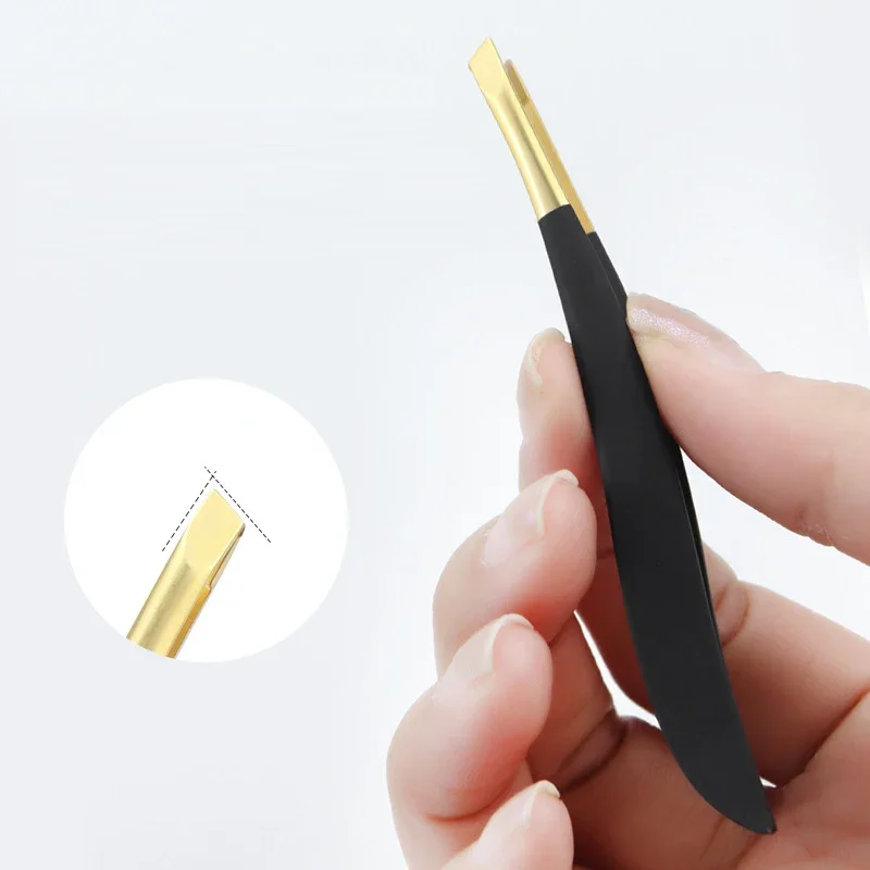 Pinzas de cejas profesionales de acero inoxidable para depilación - imagen 2