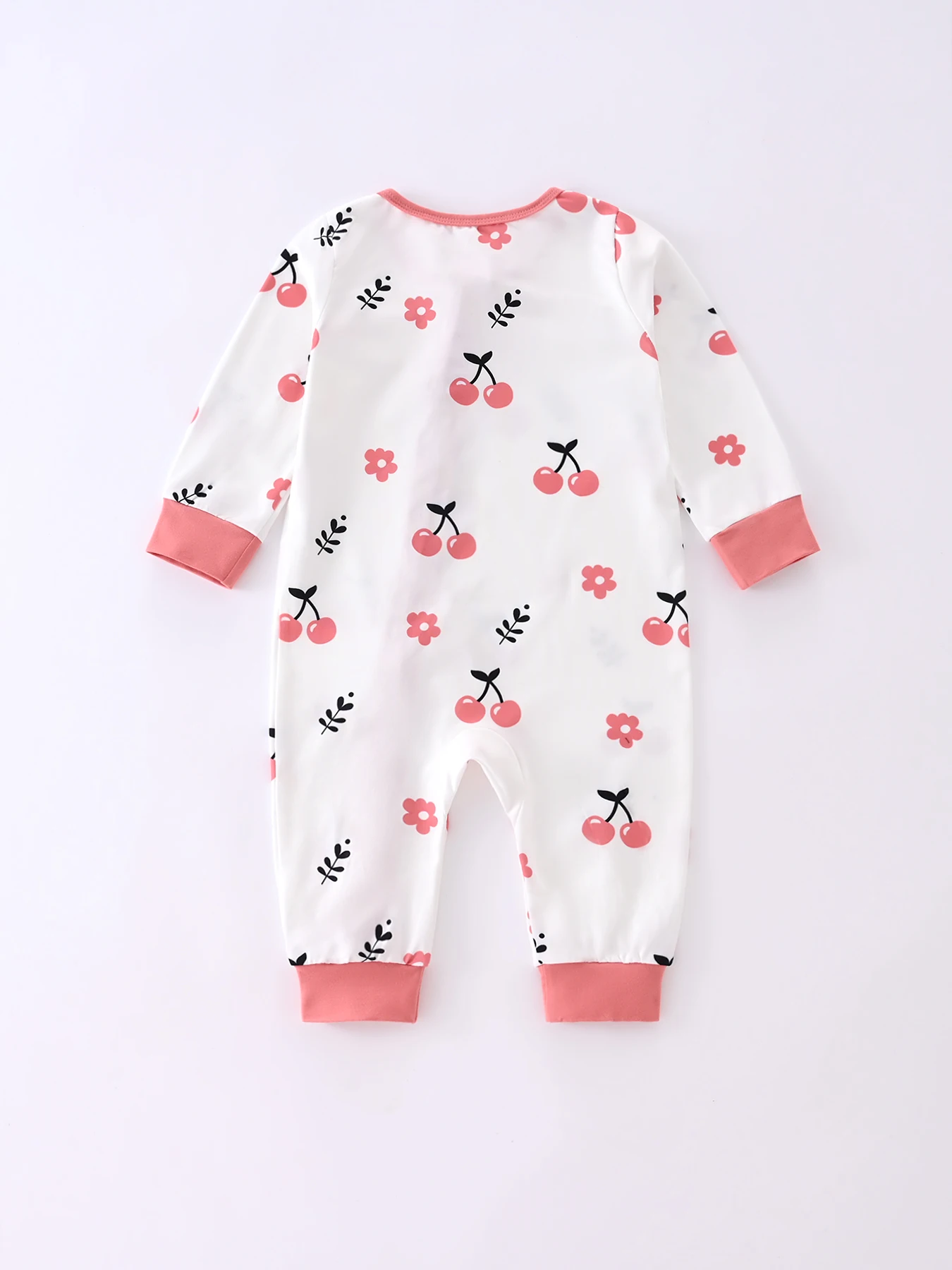 Body unisex para bebé con cremallera, estampado flores y manga larga - imagen 5