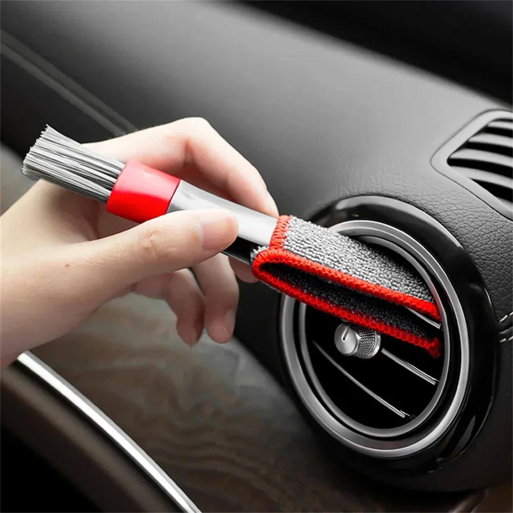 Herramienta de limpieza de ventilación de aire acondicionado de coche, cepillo de vacío multiusos, accesorios de Interior de coche, cepillo de limpieza multiusos