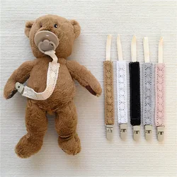 Cadena de chupete de tela de encaje para bebé, juguetes para chupete, Clip anticaída, soporte para chupete de bebé, correa anticaída, herramientas de alimentación