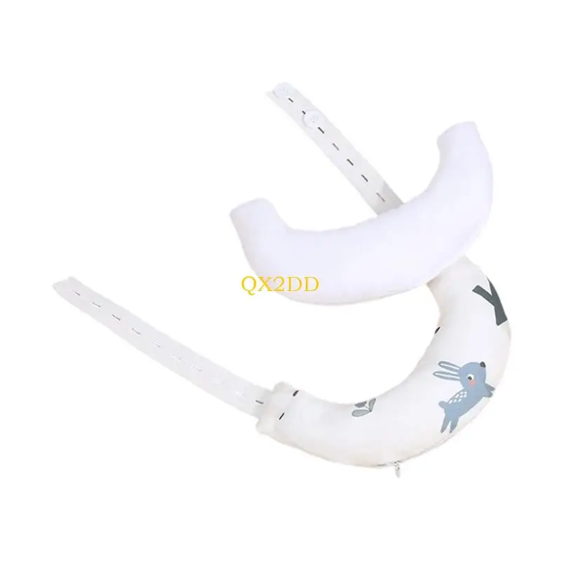 QX2D Almohada para bebé con soporte de cuello, algodón transpirable - imagen 5