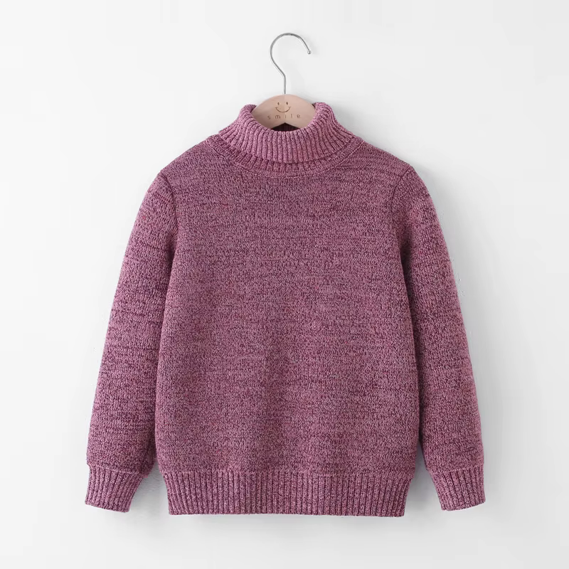 Suéter grueso cuello alto para niños – Ropa de abrigo cálida invierno - imagen 5