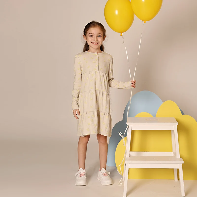 AA SS25 - Conjunto acanalado suave con estampado de lazo/velero para niñas, niños y bebés, vestido y mameluco sin mangas para bebés - imagen 3