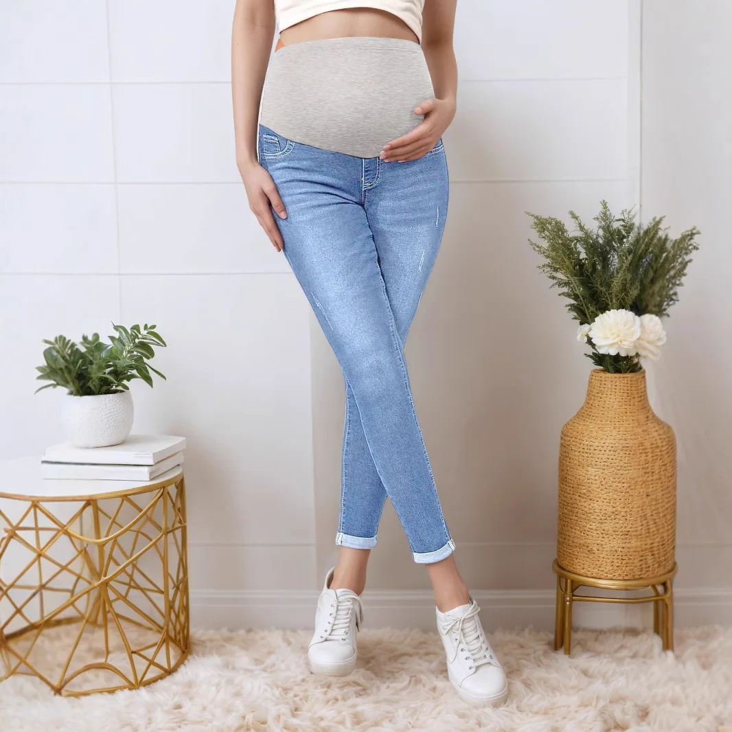 Vaqueros premamá estilo lápiz con soporte vientre – Primavera/Otoño - imagen 5