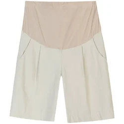 Pantalones premamá de lino para verano cómodo y transpirable