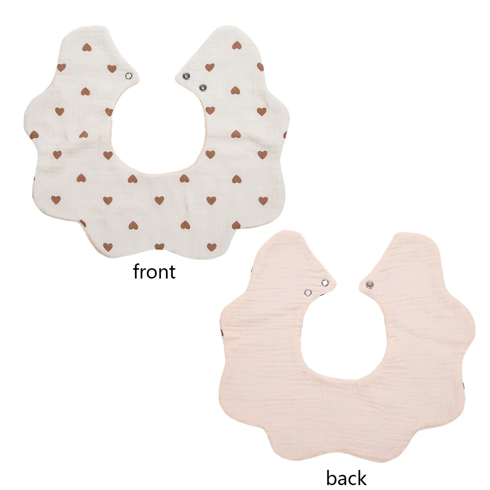 Baberos de muselina de algodón impermeables – Botón ajustable - imagen 4