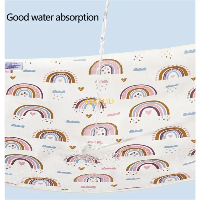 QX2D-Protector sábanas para pañales recién nacido, fuerte y absorbente, Sábana algodón, almohadillas para cambiar - imagen 4