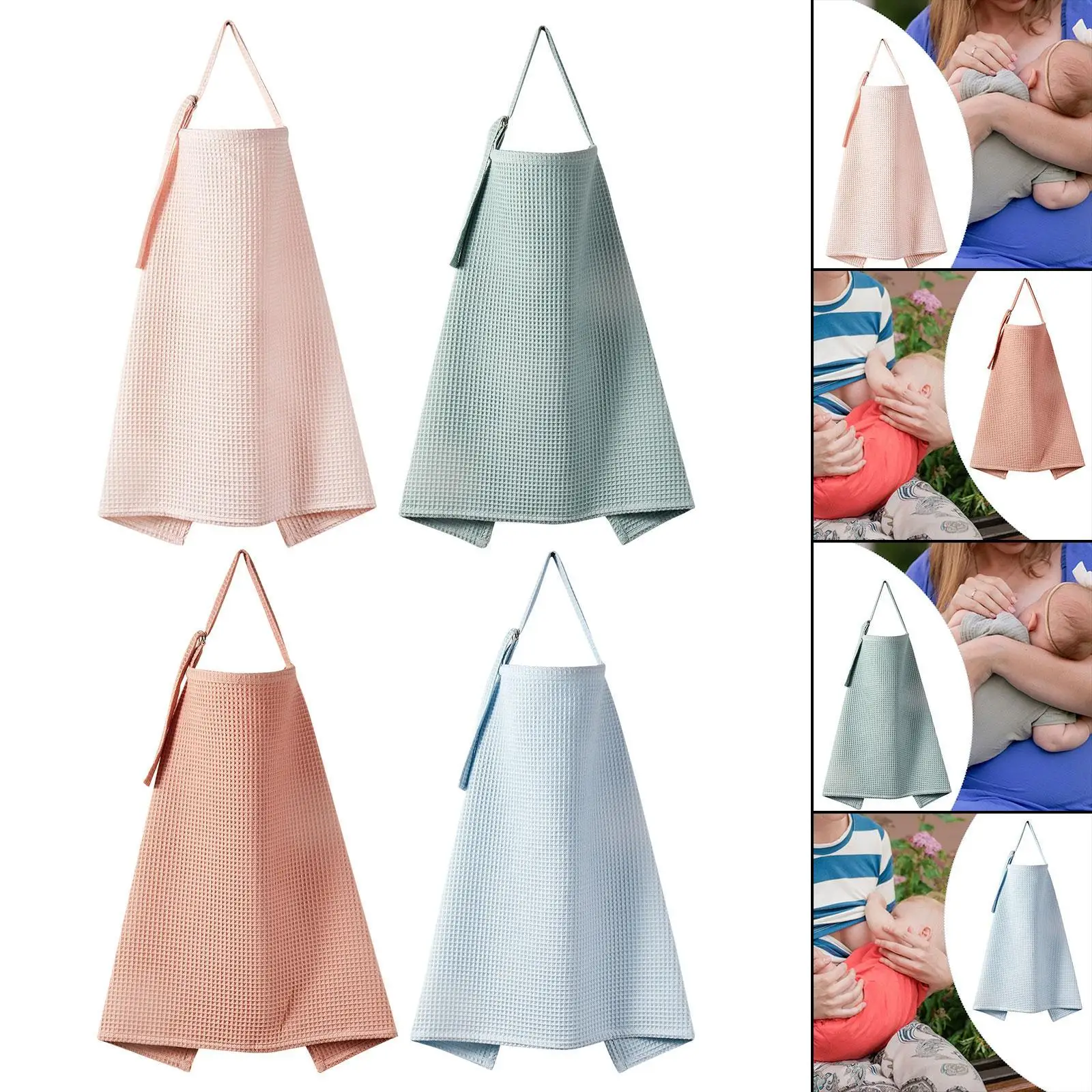 Nursing Cover up Breast Feeding Covering Multiuse Blanket Privacy Seat Canopy Cotton Baby Breastfeeding Cover for Mom