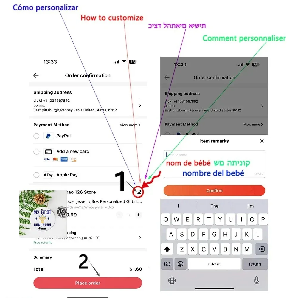 Primera Navidad personalizada para bebés, adorno de primer Navidad para bebés, decoración de árbol de Navidad, regalos para Baby Shower, regalos de Navidad - imagen 2