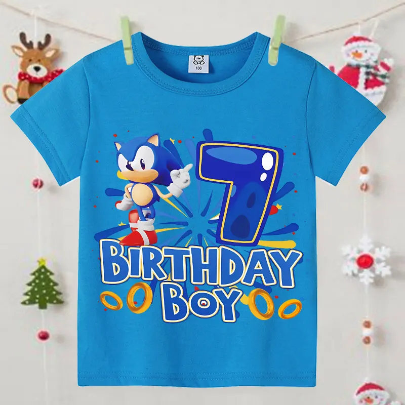 Camiseta infantil Sonic manga corta con estampado de números - imagen 5