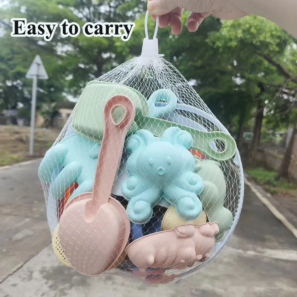 1/11 Uds. Juguetes de playa para niños, juego de juguetes de arena para niños pequeños, juguetes de caja de arena con cubo, pala, rastrillo, juego de regalo de verano al aire libre para niños - imagen 3