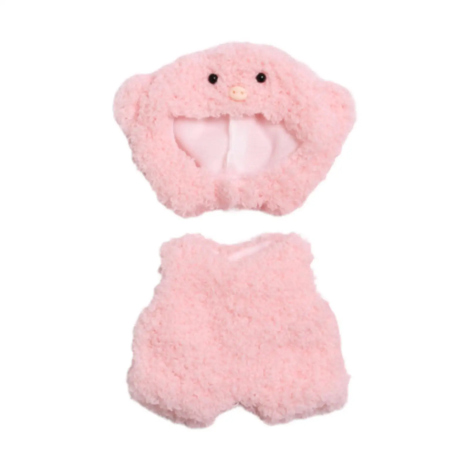 Plush Figure Romper with Hat Clothing Fashion Photo Props for Kids DIY Dress Make Your Own Dolls for Flexibility 6.69 inch
