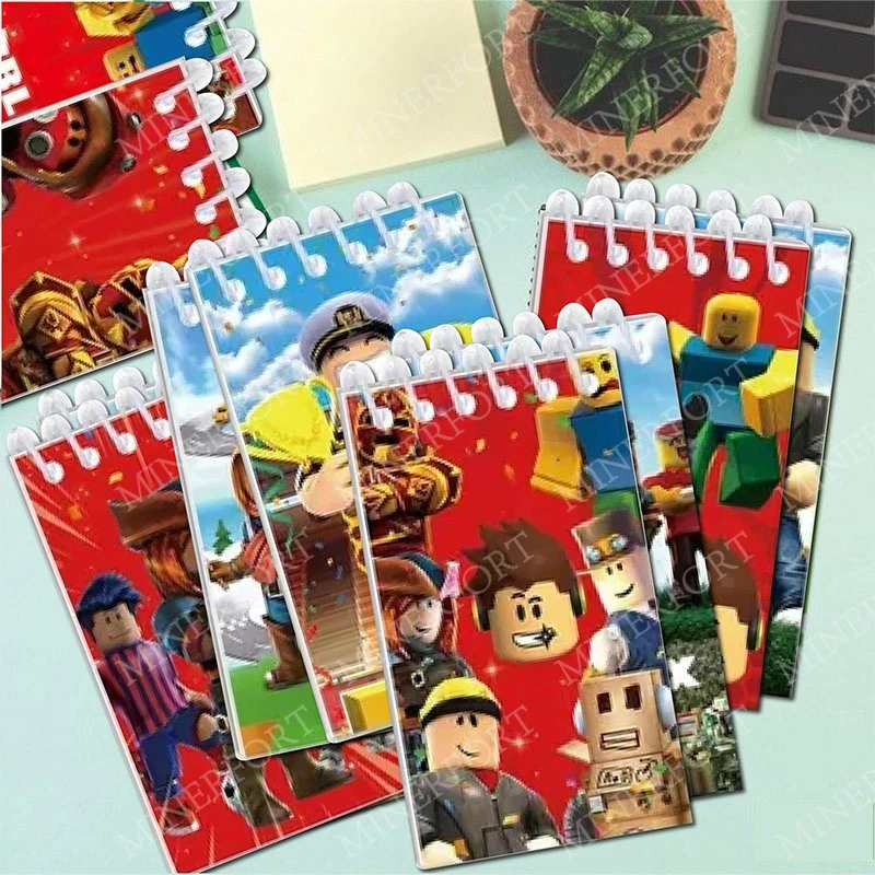 Roblox tema personaje de dibujos animados cuadernos patrón decoración papelería suministros para estudiantes regalos accesorios fiesta diaria - imagen 4