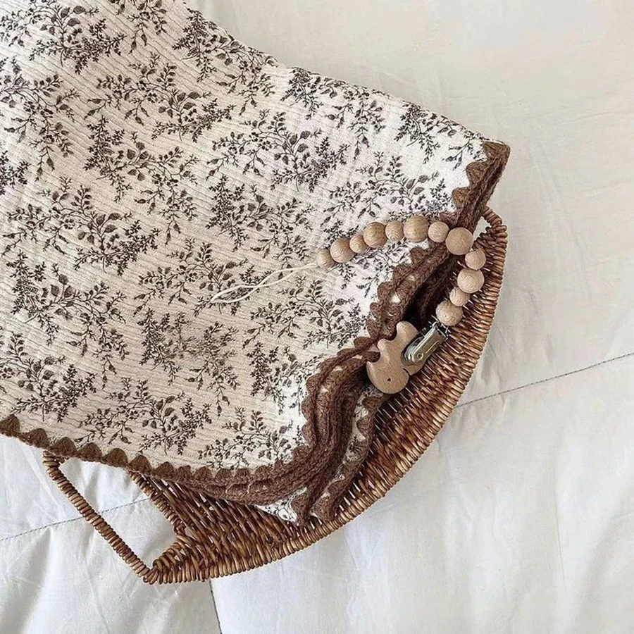 Manta envolvente de muselina Floral, Toalla de baño para bebé, manta envolvente de muselina, mantas de muselina para recién nacido, manta suave y cerosa - imagen 5