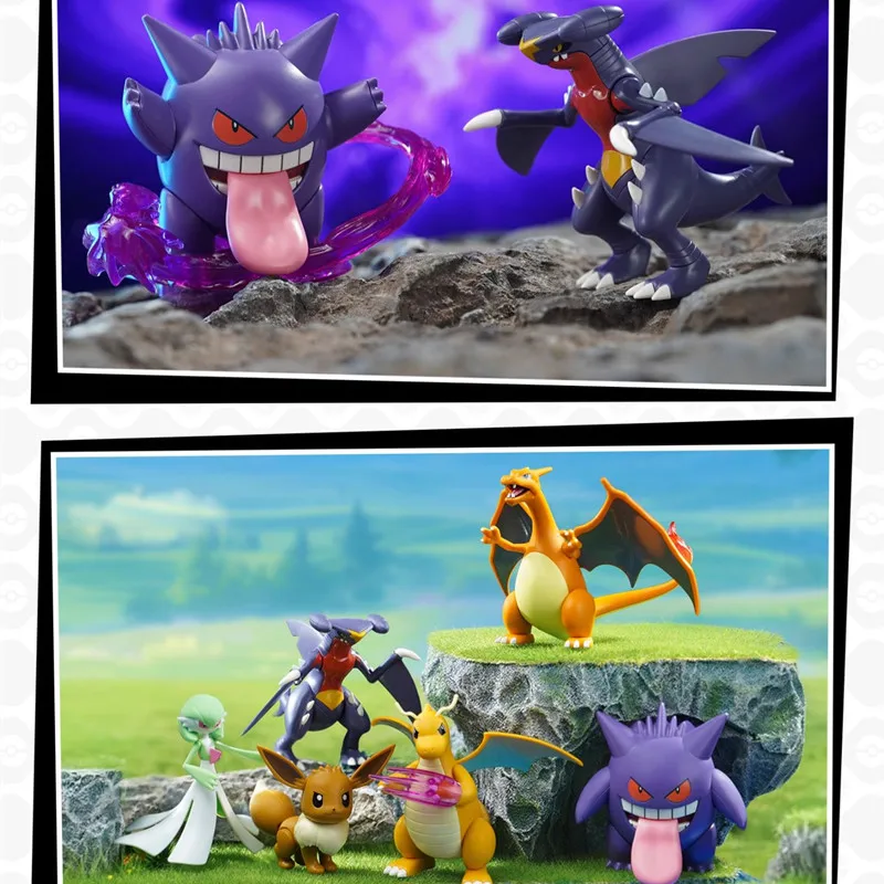 Keeppley Pokemon Gengar Charizard Eevee Dragonite Gardevoir Garchomp Anime figura modelo ensamblar juguetes caja ciega regalos de navidad - imagen 3