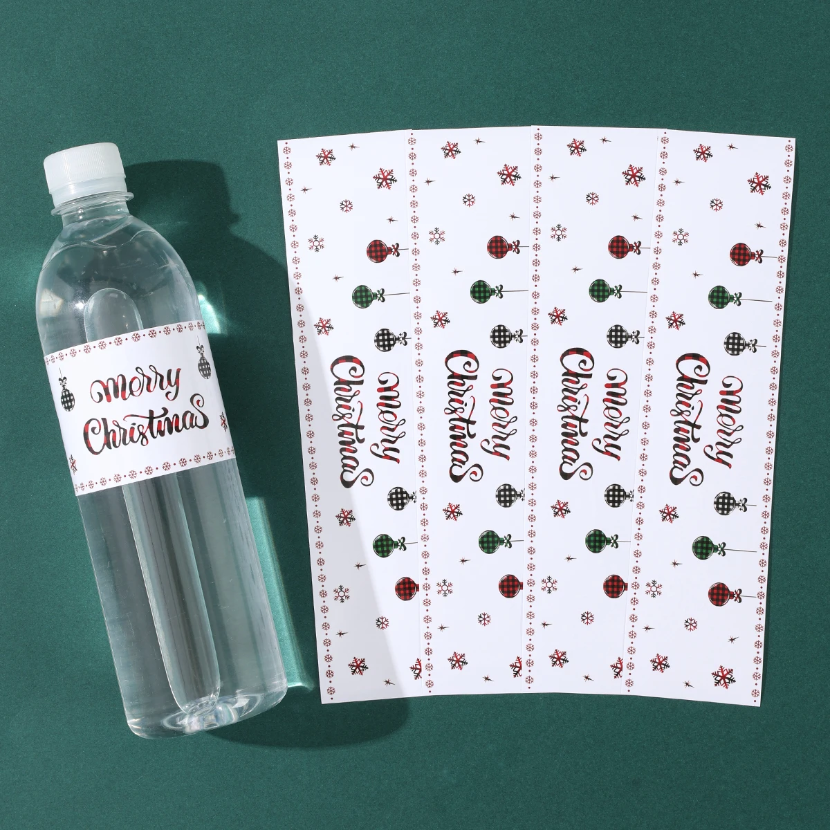 Etiquetas para botella de agua de Navidad, etiquetas para regalo de Navidad, etiquetas colgantes de Navidad, decoración navideña para el hogar 2025, Feliz Año Nuevo - imagen 5