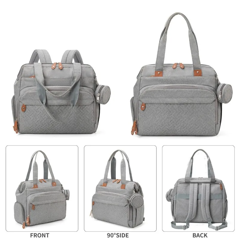Bolsas de pañales de gran capacidad para bebés, mochilas para mamás, bolsa de pañales para bebés, mochila de maternidad para cosas de bebé, bolso de gran capacidad para guardería - imagen 2