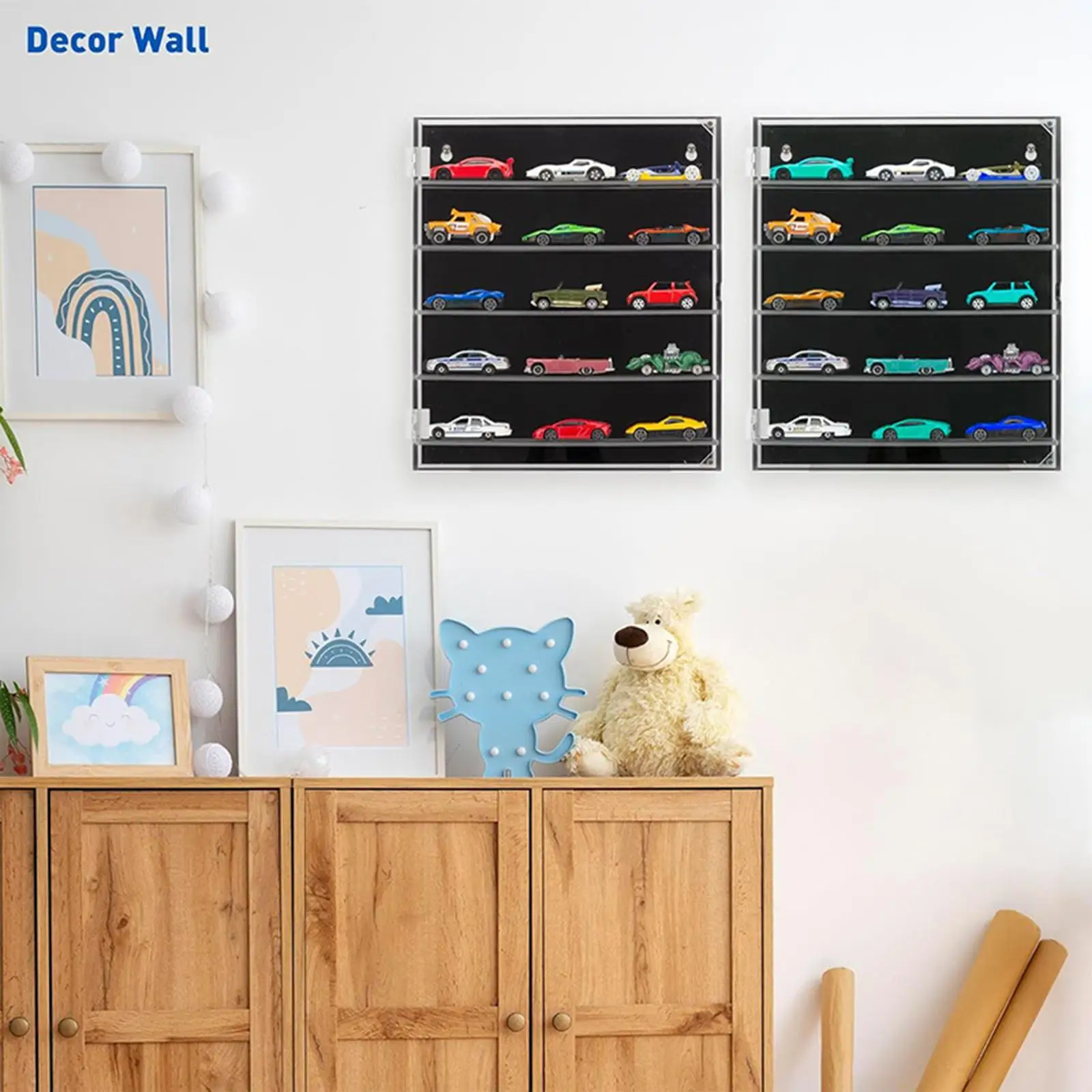5 Tier Acrylic Display Case Transparent Storage Organizer for Doll Figures