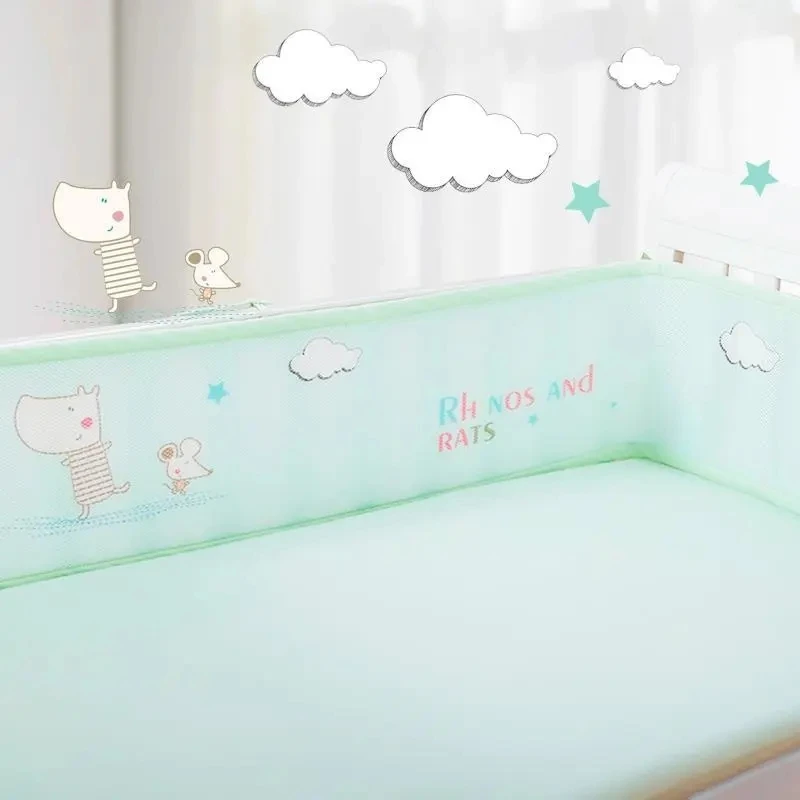 Ropa de cama de una pieza para bebé, malla 3D, transpirable, anticolisión, para recién nacido - imagen 2