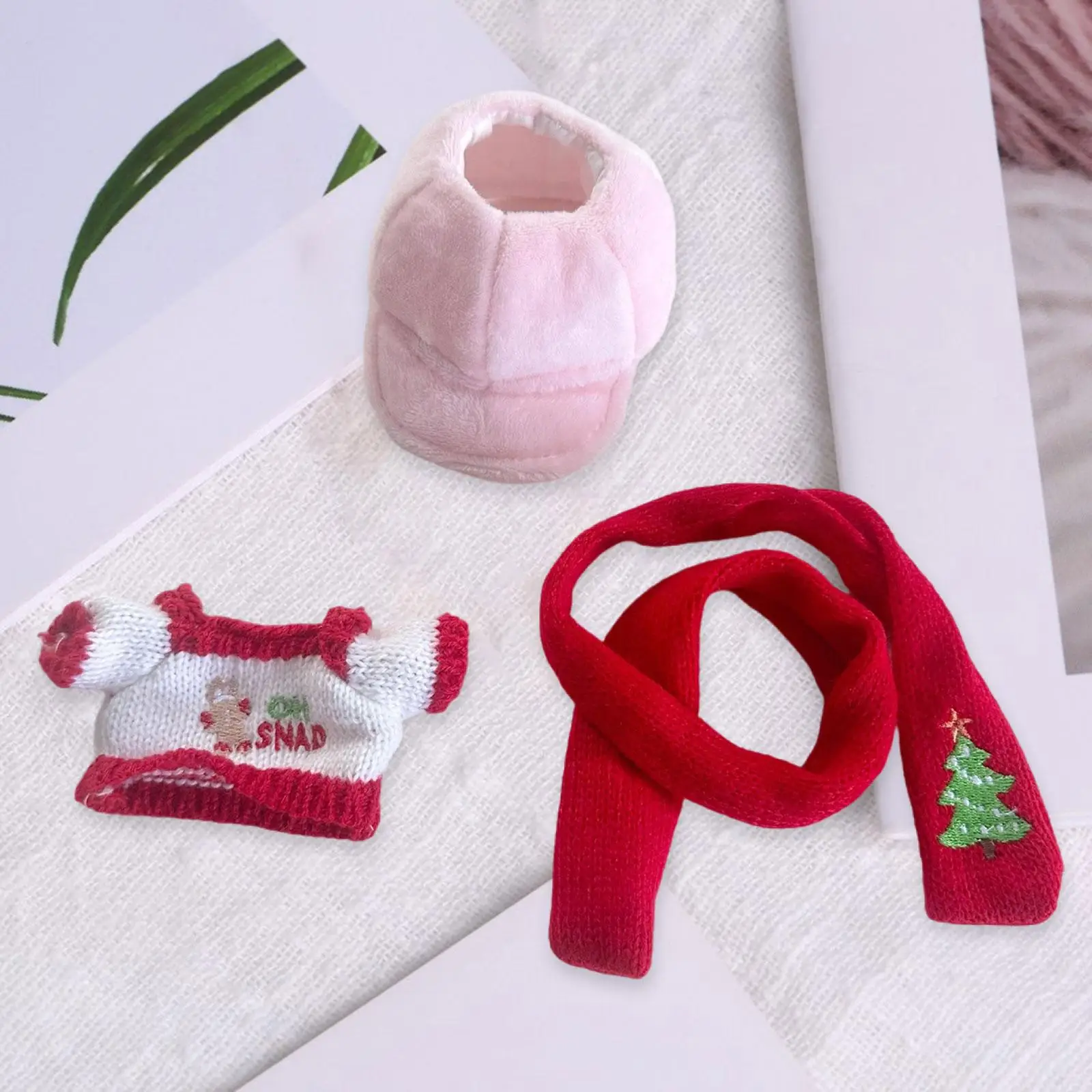 Doll Outfits for 17cm Dolls, DIY Toy Clothing, Christmas Plush Accessories