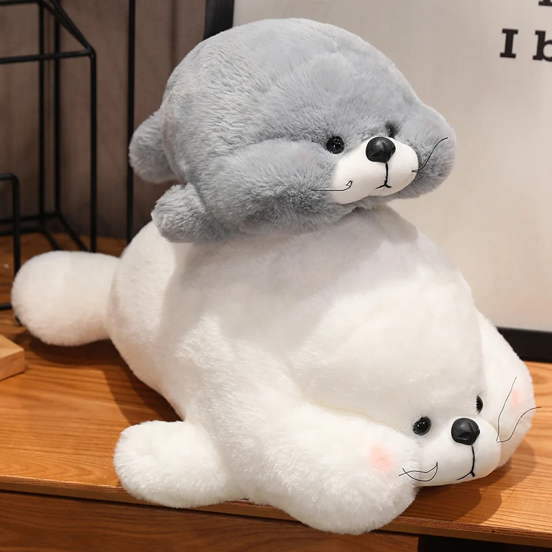 Almohada de felpa con forma de foca para niños – Suave y mullida - imagen 2