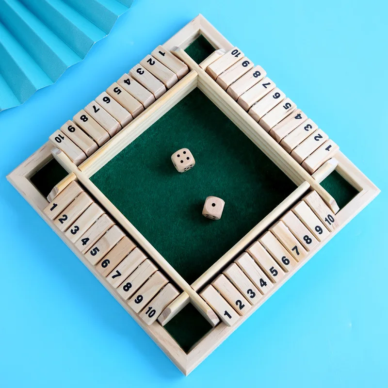 Juego de dados en caja para 2-4 jugadores, juego de mesa clásico para adultos, juego de mesa de madera con dados y instrucciones, juego de estrategia - imagen 3