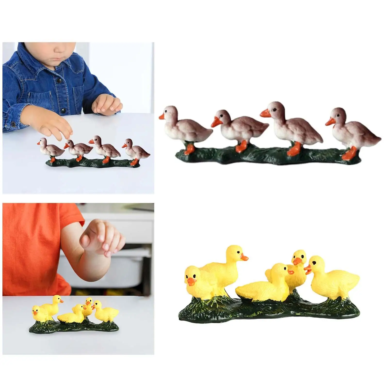 Duck Animal Figure Realistic Mini Home Decor Simulated Animal Model for Kids