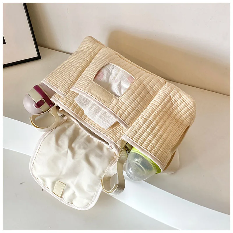 Milangel-Bolso de mamá para bebé, bolsa de almacenamiento con múltiples compartimentos plegable, novedad de otoño - imagen 5