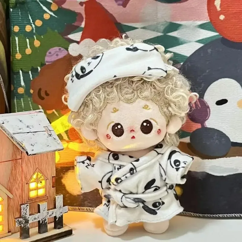 Ropa para muñecas de 17-20cm, ropa de dormir de Panda hecha a mano, Compatible con muñecas de algodón Labubu - imagen 2