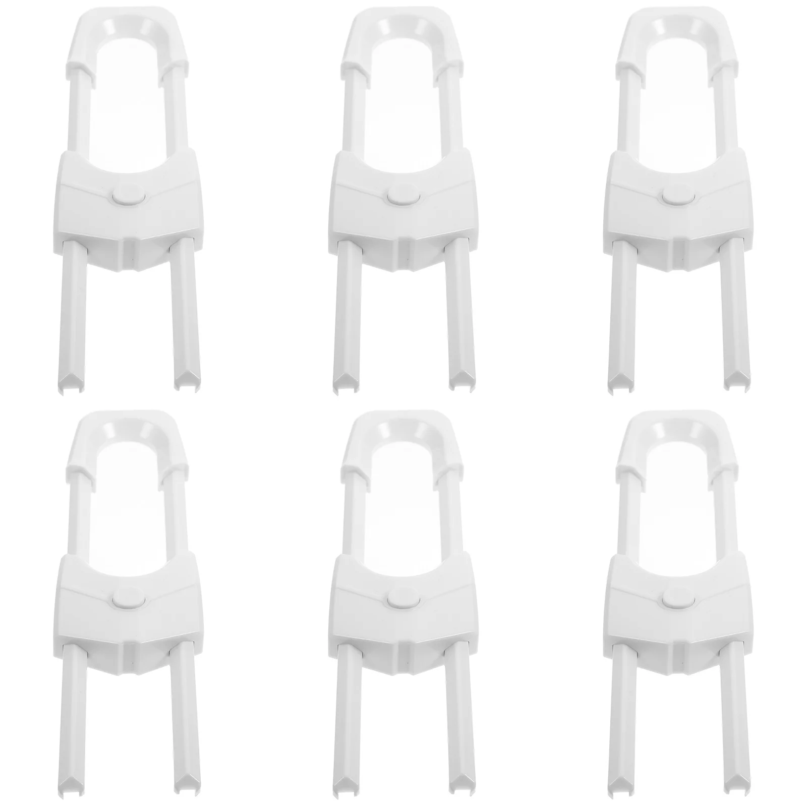 6 uds gabinete de seguridad de plástico a prueba de niños cerraduras de seguridad en forma de U pestillos para cocina cerraduras de gabinete de bebé duraderas en forma de U