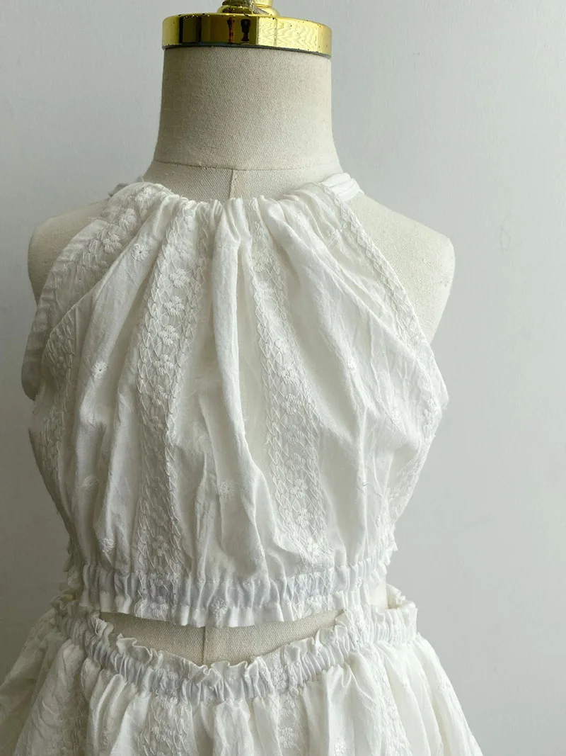 Vestido de algodón para niño verano bordado floral