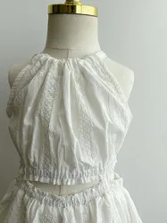 Vestido de algodón para niño verano bordado floral