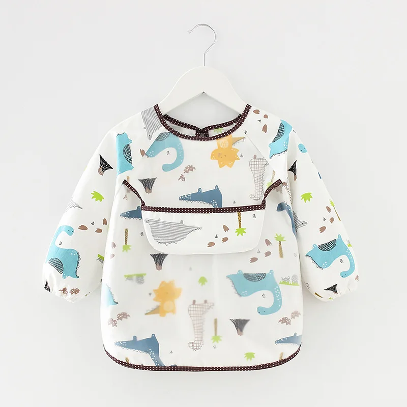 Babero bandana impermeable con mangas largas y bolsillo
