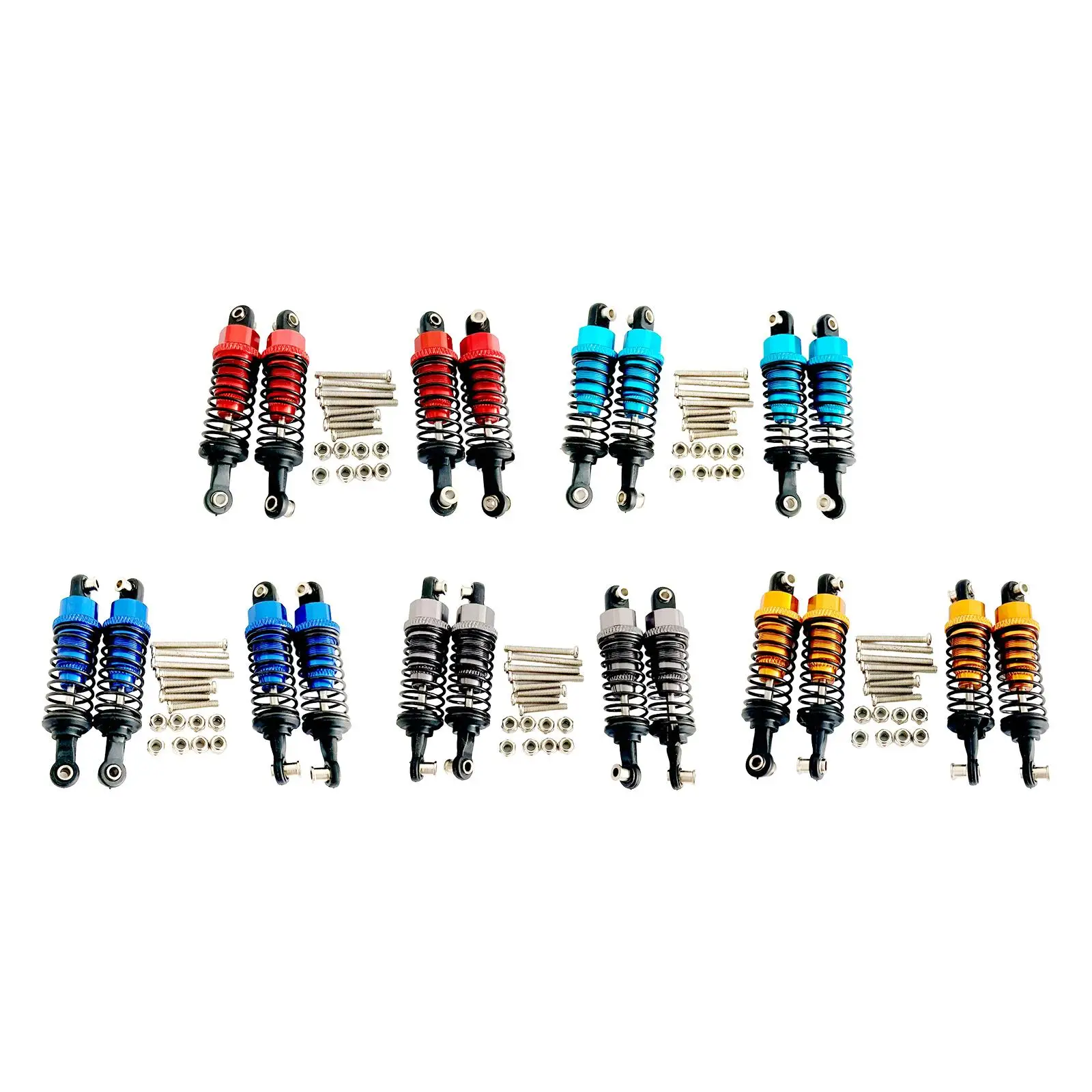 4 Pieces Oil Shock Absorbers for RC Car Spare Parts for Remote Control Car Dampers 1/12 1/16 Scale for D90 MN78 MN82 C14 C24