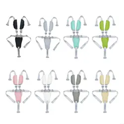 Accesorio seguridad para asiento alimentación bebé D7YD, arnés ajustable 5 puntos, protector hombro PU, con