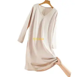 QX2D Vestido maternidad con acolchado, ropa dormir cálida para comodidad posparto, camisón térmico, ropa dormir