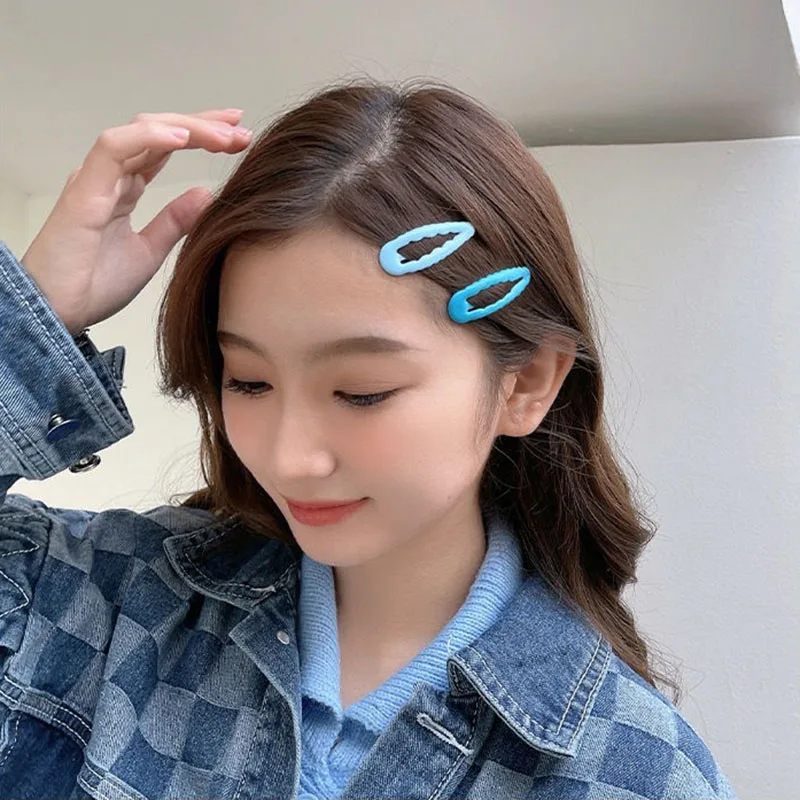 Pasadores simples para niños, accesorios para el cabello de estilo coreano Kawaii Wave Color caramelo, pinzas para el pelo, tocado para niñas