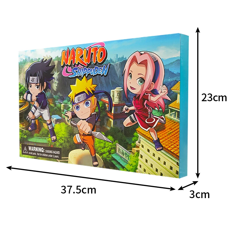 24 Uds. Calendario de Adviento de Anime figura de Naruto muñeca de acción Kakashi Sakura Itachi Gaara mini juego de juguetes niños caja de regalo de Navidad 2025 - imagen 5