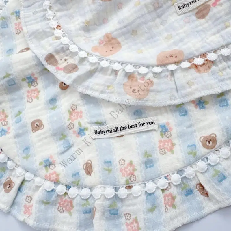 XXFE recién nacidos bebé babeo babero tela eructo algodón transpirable para bebés cómodos - imagen 5