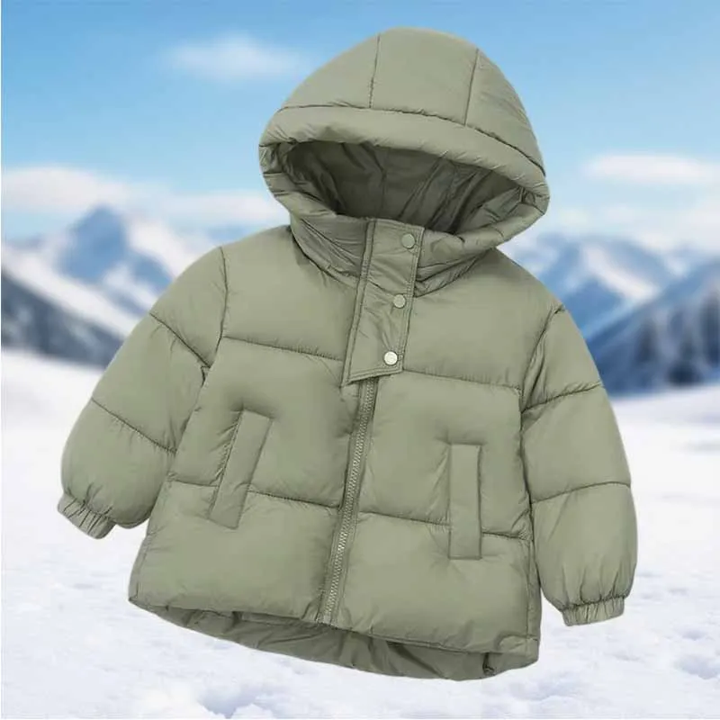 Parka infantil de plumón con capucha – Abrigo cálido para niño - imagen 2