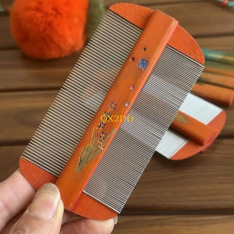 Peine para cabello con ergonómico QX2D para fácil eliminación piojos, herramienta para cuidado del cuero - imagen 4