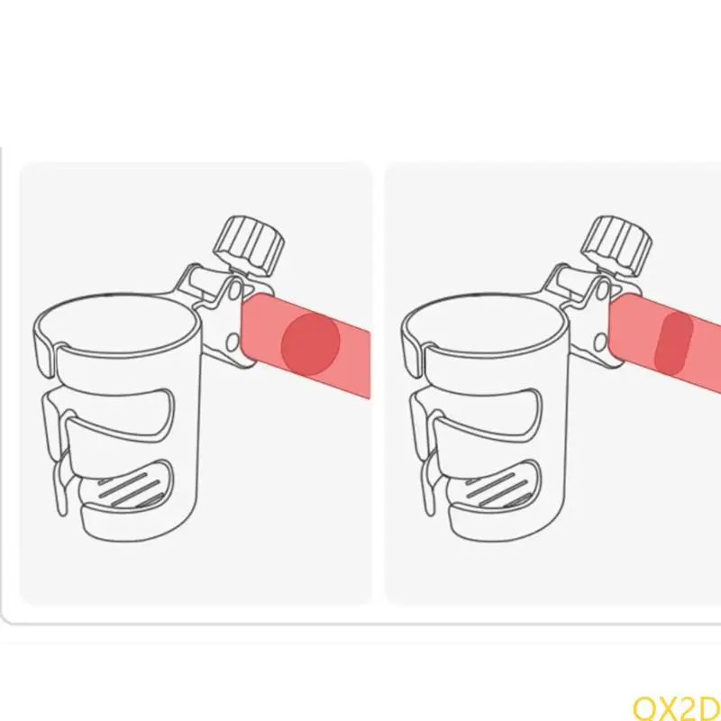 Portuito cochecito bebé QX2D Universal 360 Botth Bottle Bottle Bottle Bottle para accesorios para sillas ruedas - imagen 3